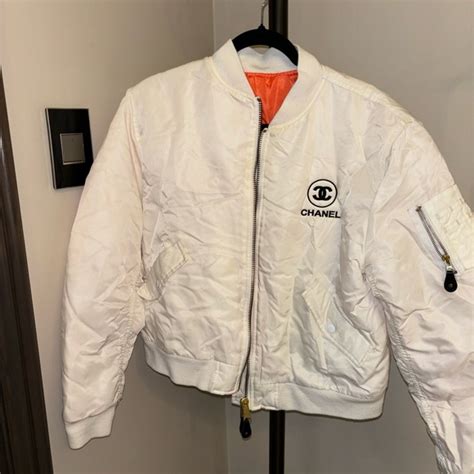 buy vintage chanel bomber jacket|vintage chanel men's jacket.